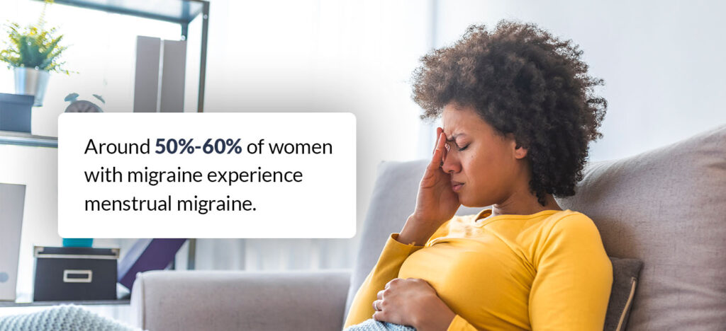 50%-60% of women with migraine experience menstrual migraine
