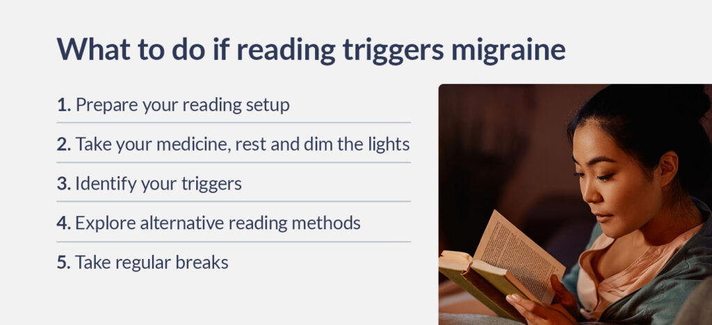 What to do if reading triggers migraine