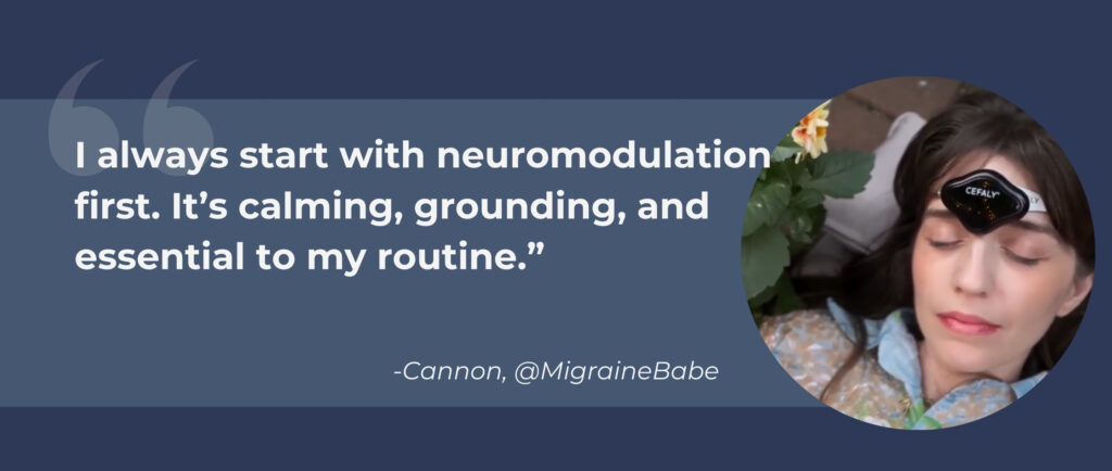 Quote from Cannon " I always start with neuromodulation first. It's claming, grounding, and essential to my routine."